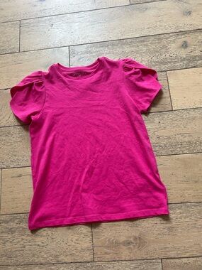 Crewcuts Bright Pink Puff-Sleeve Tee